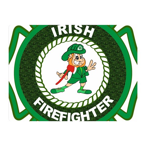 Irish Firefighter Double Sided Flano Blanket (Mini) from ArtsNow.com 35 x27  Blanket Front