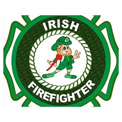 Irish Firefighter Double Sided Flano Blanket (Medium) from ArtsNow.com 60 x50  Blanket Front