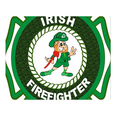 Irish Firefighter Double Sided Flano Blanket (Large) from ArtsNow.com 80 x60  Blanket Front