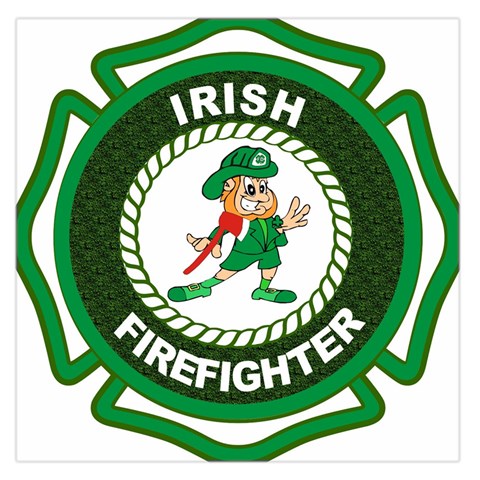 Irish Firefighter Large Satin Scarf (Square) from ArtsNow.com Front