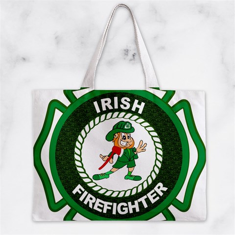 Irish Firefighter Zipper Mini Tote Bag from ArtsNow.com Back