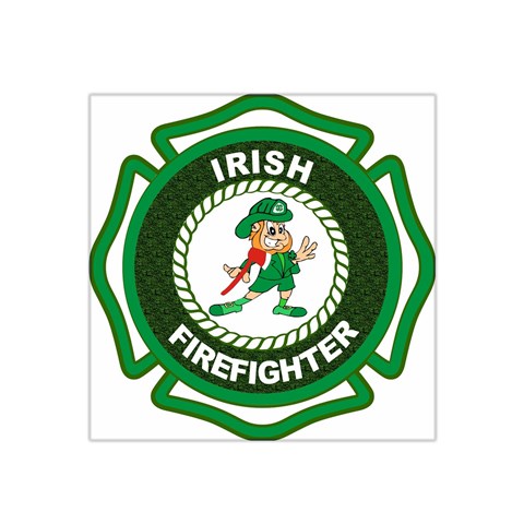 Irish Firefighter Satin Bandana Scarf from ArtsNow.com Front