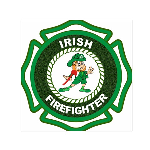 Irish Firefighter Small Satin Scarf (Square) from ArtsNow.com Front