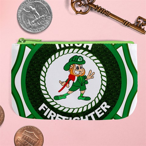 Irish Firefighter Large Coin Purse from ArtsNow.com Front