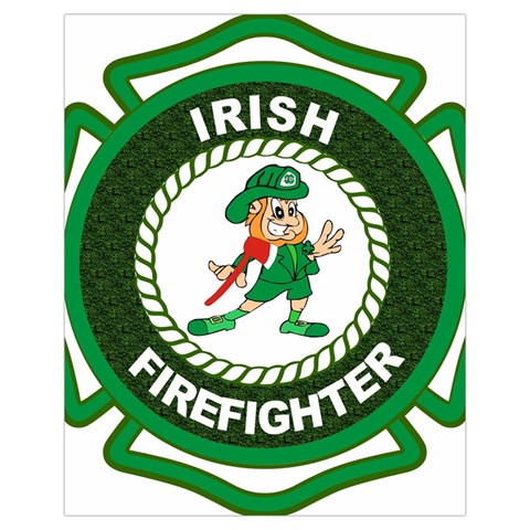 Irish Firefighter Drawstring Pouch (XL) from ArtsNow.com Front