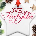 I Love My Firefighter Ornament (Star)