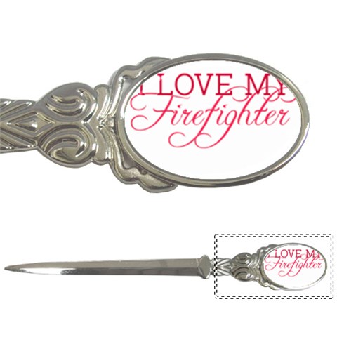 I Love My Firefighter Letter Opener from ArtsNow.com Front