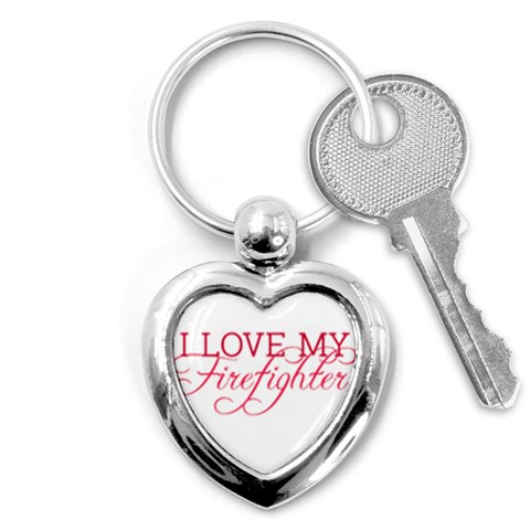 I Love My Firefighter Key Chain (Heart) from ArtsNow.com Front