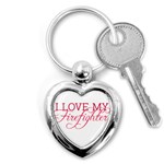 I Love My Firefighter Key Chain (Heart)