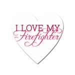 I Love My Firefighter Magnet (Heart)