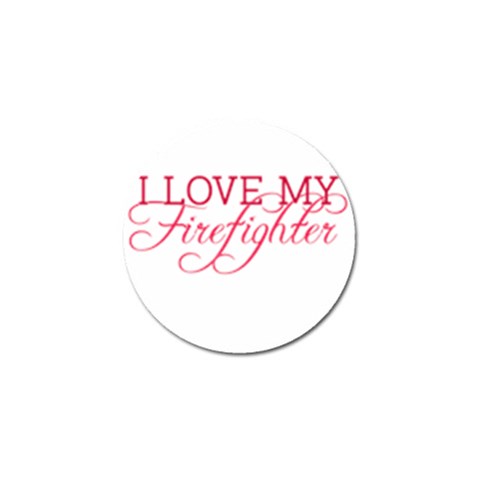 I Love My Firefighter Golf Ball Marker (4 pack) from ArtsNow.com Front