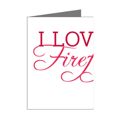 I Love My Firefighter Mini Greeting Cards (Pkg of 8) from ArtsNow.com Right