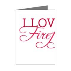 I Love My Firefighter Mini Greeting Cards (Pkg of 8) from ArtsNow.com Right