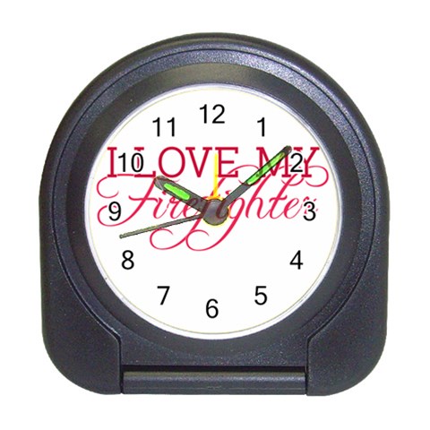 I Love My Firefighter Travel Alarm Clock from ArtsNow.com Front