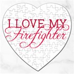 I Love My Firefighter Jigsaw Puzzle (Heart)