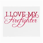 I Love My Firefighter Small Glasses Cloth