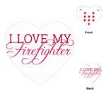 I Love My Firefighter Playing Cards (Heart)