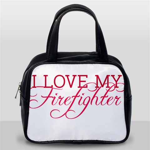 I Love My Firefighter Classic Handbag (One Side) from ArtsNow.com Front