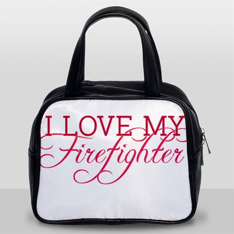 I Love My Firefighter Classic Handbag (Two Sides) from ArtsNow.com Front