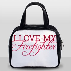 I Love My Firefighter Classic Handbag (Two Sides) from ArtsNow.com Front