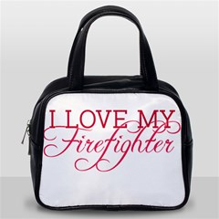 I Love My Firefighter Classic Handbag (Two Sides) from ArtsNow.com Back