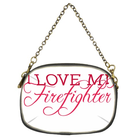 I Love My Firefighter Chain Purse (One Side) from ArtsNow.com Front