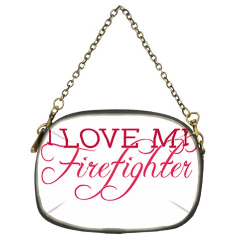 I Love My Firefighter Chain Purse (Two Sides) from ArtsNow.com Front