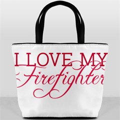 I Love My Firefighter Bucket Bag from ArtsNow.com Front