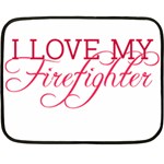 I Love My Firefighter Double Sided Fleece Blanket (Mini)