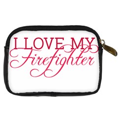 I Love My Firefighter Digital Camera Leather Case from ArtsNow.com Back