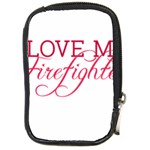 I Love My Firefighter Compact Camera Leather Case