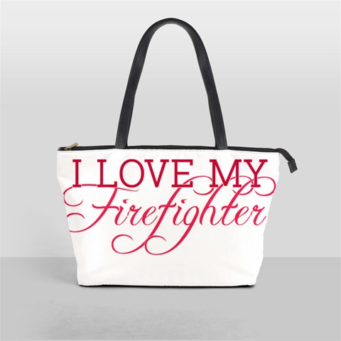 I Love My Firefighter Classic Shoulder Handbag from ArtsNow.com Front