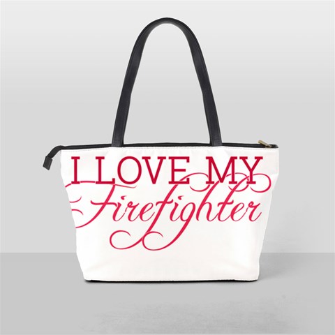 I Love My Firefighter Classic Shoulder Handbag from ArtsNow.com Back