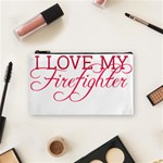 I Love My Firefighter Cosmetic Bag (Small)