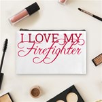 I Love My Firefighter Cosmetic Bag (Medium)