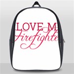 I Love My Firefighter School Bag (Large)