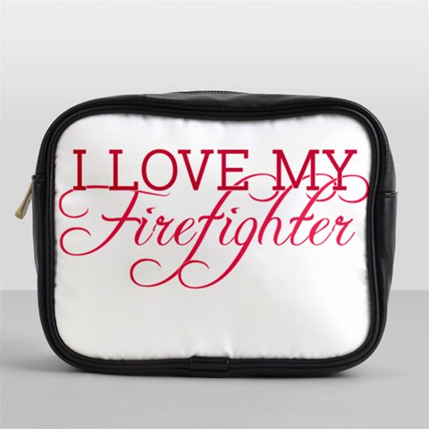 I Love My Firefighter Mini Toiletries Bag (One Side) from ArtsNow.com Front