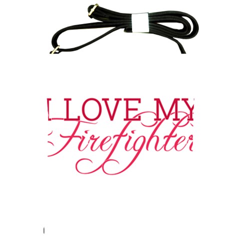 I Love My Firefighter Shoulder Sling Bag from ArtsNow.com Front