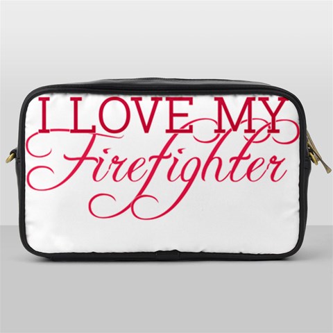 I Love My Firefighter Toiletries Bag (One Side) from ArtsNow.com Front