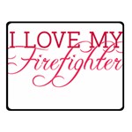 I Love My Firefighter Fleece Blanket (Small)