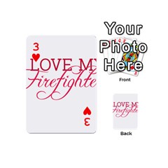 I Love My Firefighter Playing Cards 54 (Mini) from ArtsNow.com Front - Heart3