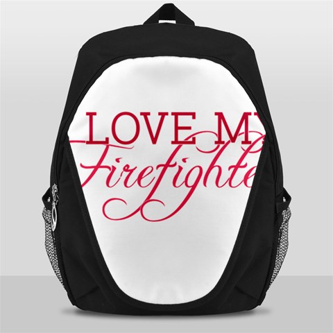 I Love My Firefighter Backpack Bag from ArtsNow.com Front