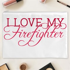 I Love My Firefighter Cosmetic Bag (XXXL) from ArtsNow.com Front