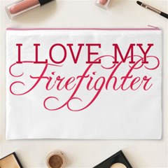 I Love My Firefighter Cosmetic Bag (XXXL) from ArtsNow.com Back