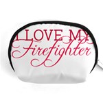 I Love My Firefighter Accessory Pouch (Medium)