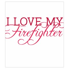 I Love My Firefighter Drawstring Pouch (Medium) from ArtsNow.com Back