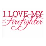 I Love My Firefighter Double Sided Flano Blanket (Mini)