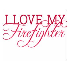 I Love My Firefighter Double Sided Flano Blanket (Large) from ArtsNow.com 80 x60  Blanket Front