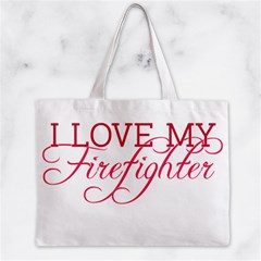 I Love My Firefighter Zipper Mini Tote Bag from ArtsNow.com Front