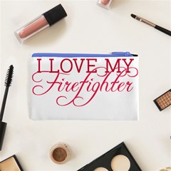 I Love My Firefighter Cosmetic Bag (XS) from ArtsNow.com Back